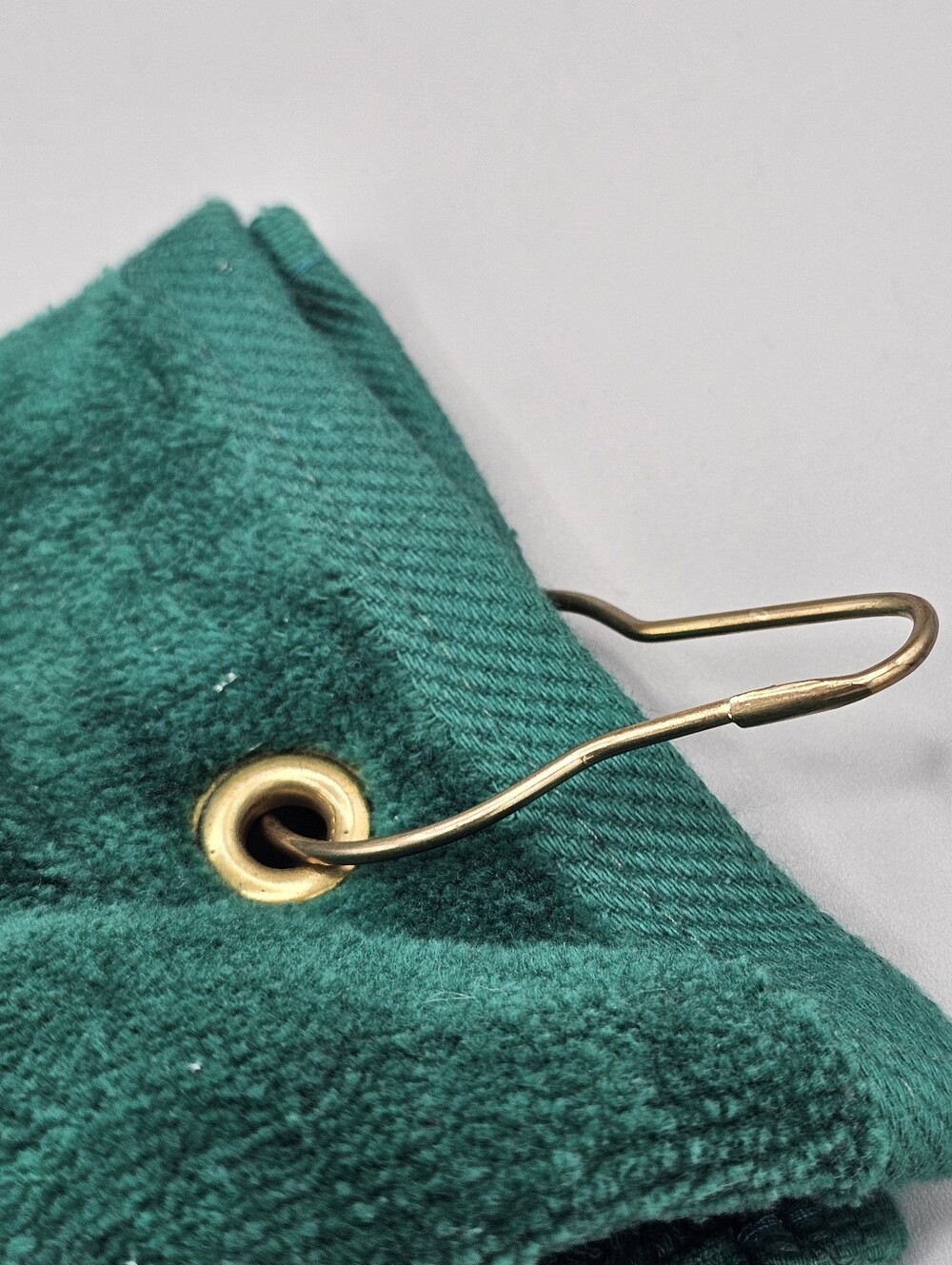 Rolex Golf Towel Velour Soft Cotton Vintage 15" x 26" Bag Clip Green Embroidered - Picture 7 of 7